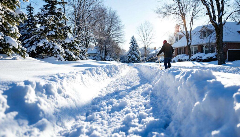 Gärtner enthüllt, wie dieser einfache Seiltrick Schnee in wenigen Minuten räumt