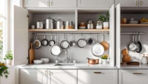 Töpfe und Pfannen ohne Stapeln verstauen: 2 praktische Strategien für eine aufgeräumte Küche